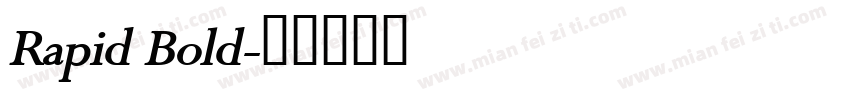 Rapid Bold字体转换